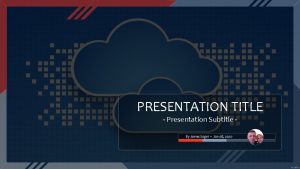 PRESENTATION TITLE Presentation Subtitle By James Sager Jan
