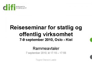 Reiseseminar for statlig og offentlig virksomhet 7 9