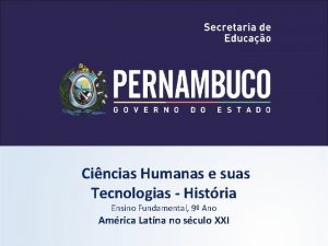 Cincias Humanas e suas Tecnologias Histria Ensino Fundamental