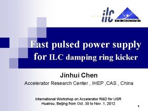 Fast pulsed power supply for ILC damping ring