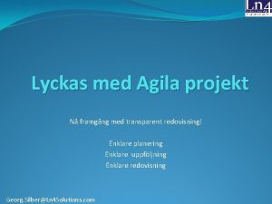 Lyckas med Agila projekt N framgng med transparent