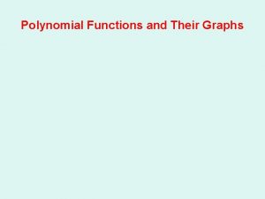 End behavior of polynomial functions