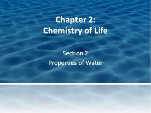 Chapter 2 the chemistry of life section review 2-2