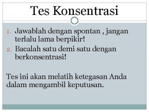 Tes konsentrasi warna