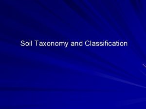 Taxonomy order