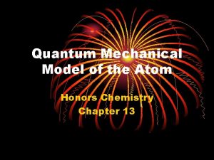 Quantum mechanical model definition chemistry