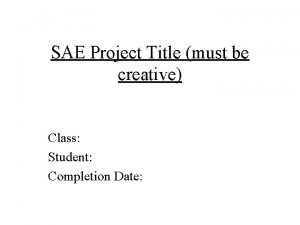 Creative project titles