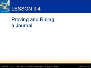 Proving and ruling a journal