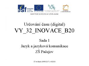 Urovn asu digital VY32INOVACEB 20 Sada 1 Jazyk