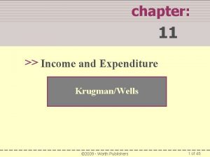 chapter 11 Income and Expenditure KrugmanWells 2009 Worth