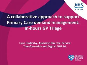 Primary care a collaborative approach
