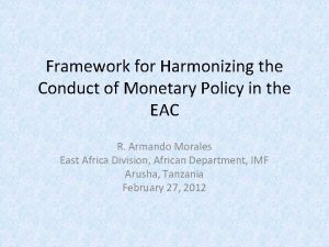 Framework for Harmonizing the Conduct of Monetary Policy