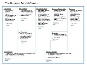 Key partners business model canvas example