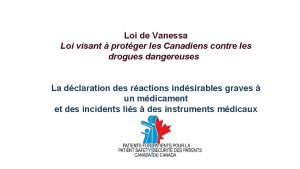 Loi de Vanessa Loi visant protger les Canadiens