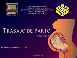 UNIVERSIDAD DE CARABOBO FACULTAD DE CIENCIAS DE LA