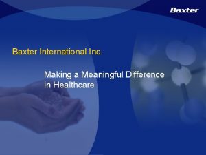 Baxter international internships