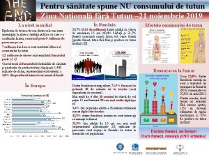 Pentru sntate spune NU consumului de tutun Ziua