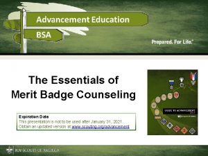 The Essentials of Merit Badge Counseling Expiration Date