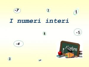 Che cosa sono i numeri interi
