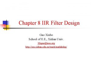 Iir filter design matlab