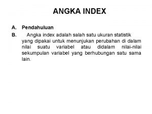 Index adalah