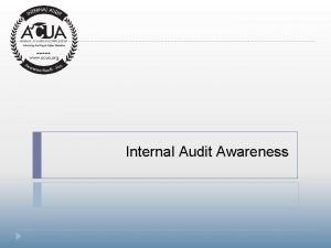 Internal audit awareness presentation