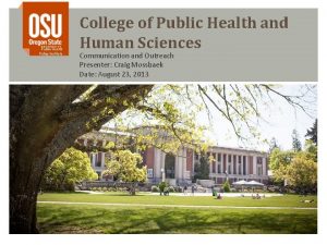 Public Health Policy Institute College of Public Health