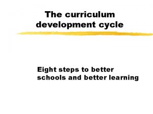 Curriculum development cycle