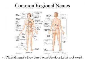 Common regional names