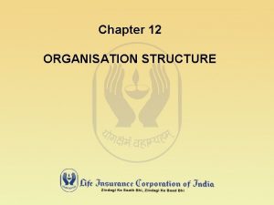 Chapter 12 ORGANISATION STRUCTURE INTRODUCTION Organisation structure refers