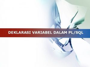 Deklarasi variable