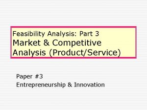 Competition analysis in feasibility study example