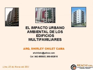 EL IMPACTO URBANO AMBIENTAL DE LOS EDIFICIOS MULTIFAMILIARES