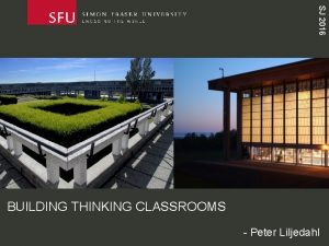 SJ 2016 BUILDING THINKING CLASSROOMS Peter Liljedahl HOMEWORK