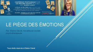 LE PIGE DES MOTIONS Par Elaine Clavet travailleuse