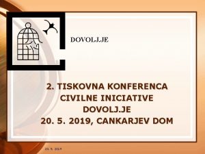 DOVOLJ JE 2 TISKOVNA KONFERENCA CIVILNE INICIATIVE DOVOLJ