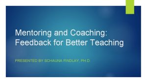 Sample coaching and mentoring program for teachers