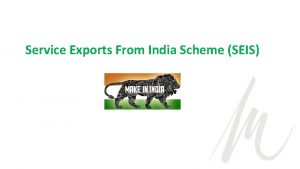 Service export from india scheme