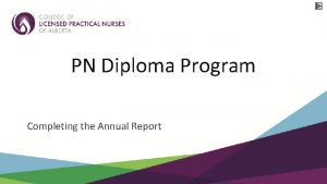 Diploma annual report