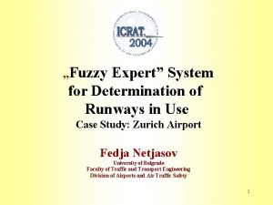 Fuzzy Expert System for Determination of Runways in