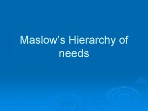 Abraham maslow background Abraham maslow background