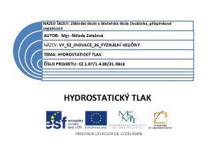 Značka hydrostatického tlaku