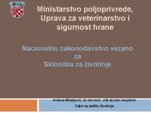 Mpš uprava za veterinarstvo Mpš uprava za veterinarstvo