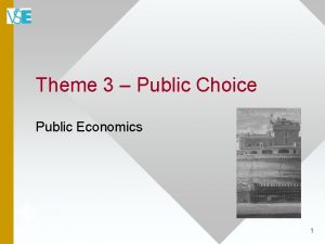 Theme 3 Public Choice Public Economics 1 Political