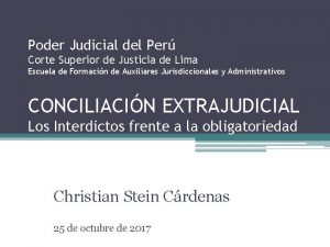 Poder Judicial del Per Corte Superior de Justicia