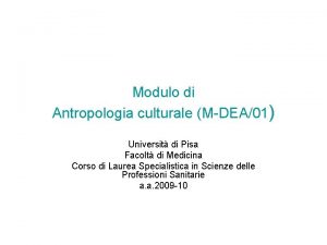 Antropologia pisa