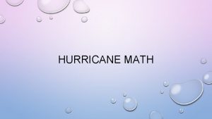 Hurricane math