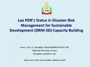 Disaster management conclusion