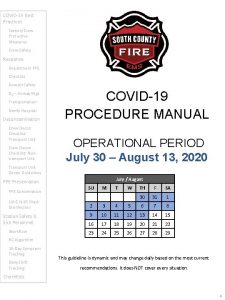 COVID19 Best Practices StationCrew Protective Measures Crew Safety