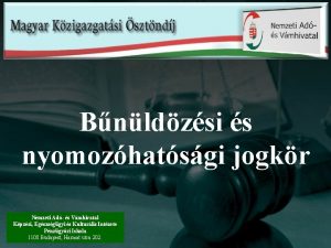 Bnldzsi s nyomozhatsgi jogkr Nemzeti Ad s Vmhivatal